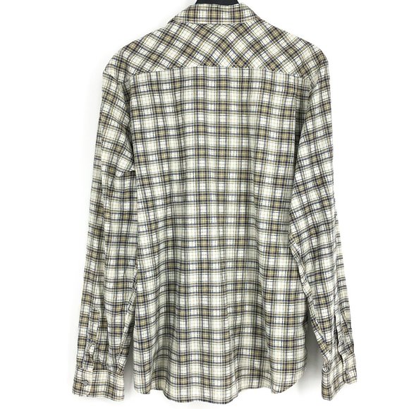 VOLCOM Workwear Fit for Comfort Plaid Long Sleeve Button Up Shirt Size L - Picture 13 of 16